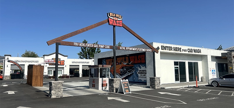 Wild Wild Wash car wash Longley entrance